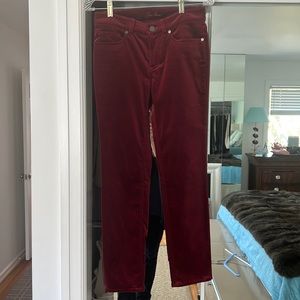 Loro Piana Burgundy Velvet Jeans